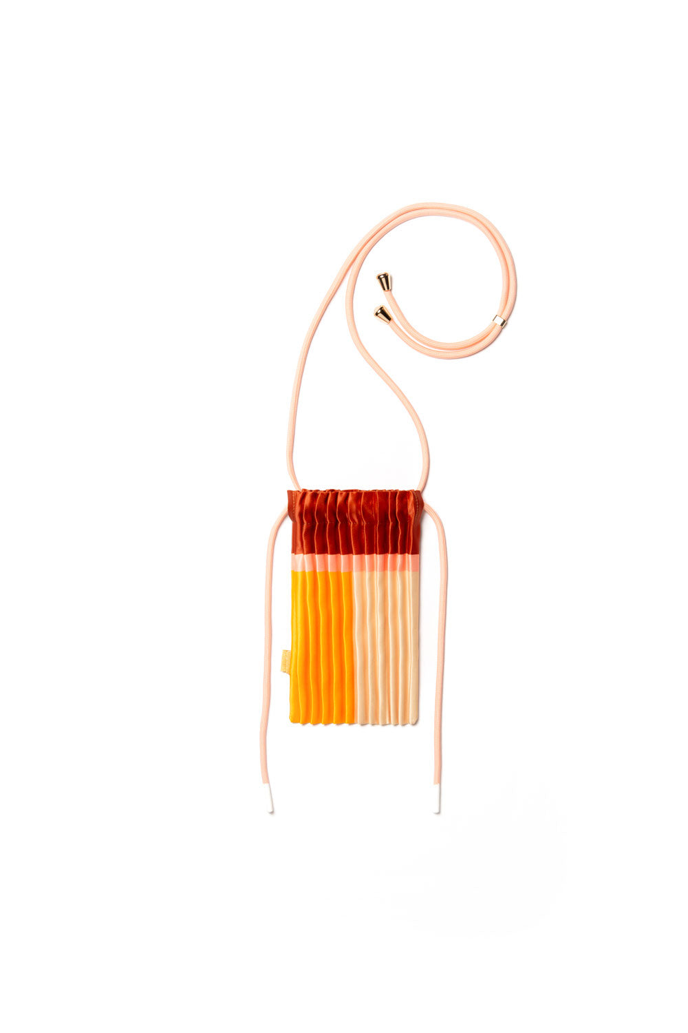 Amber Satin Pleated Mini Shoulder Bag