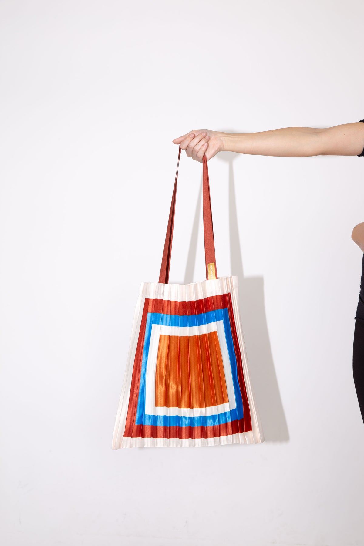 Multitudes Satin Pleated Cervo Tote Bag