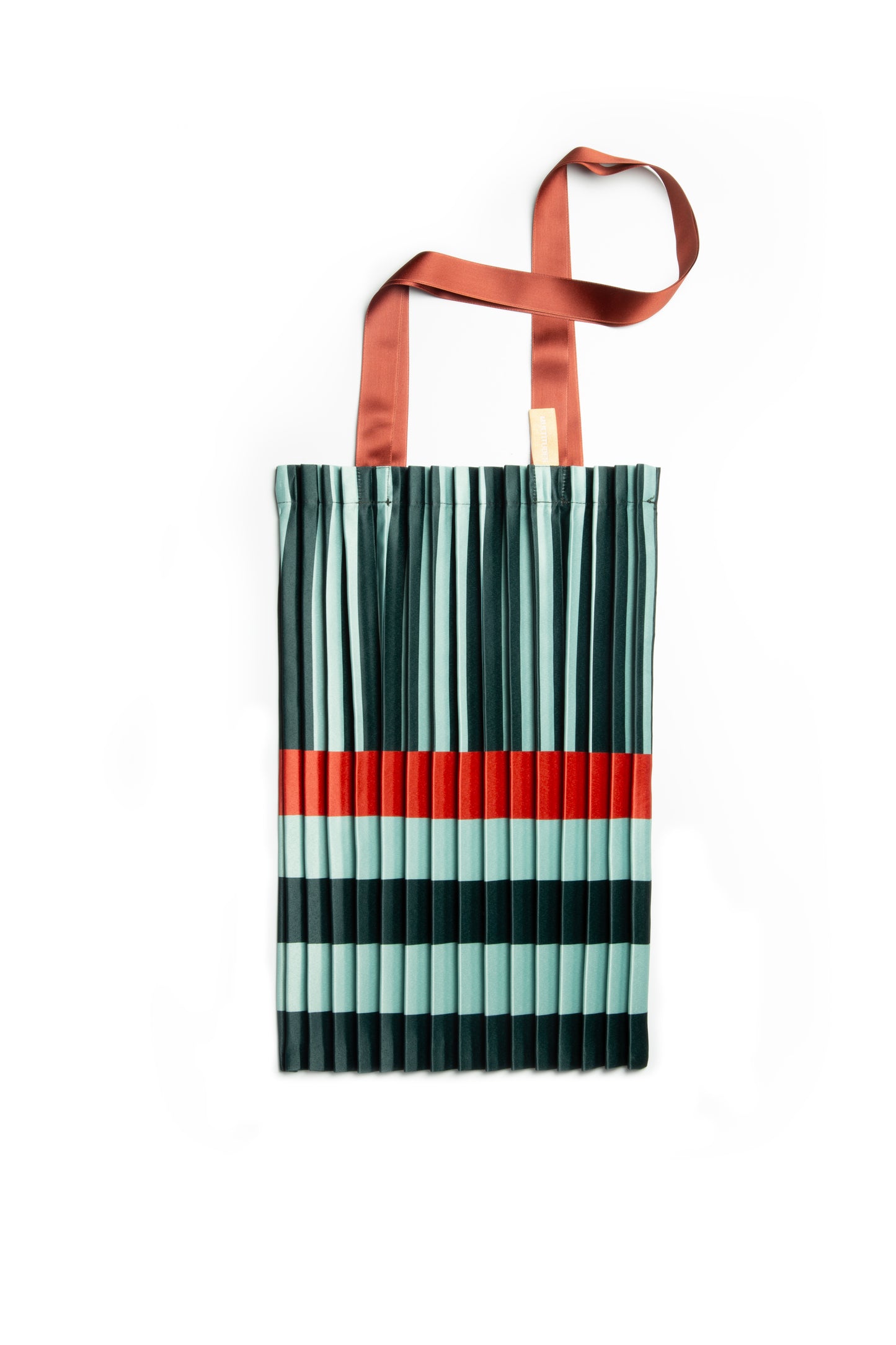 Multitudes Satin Pleated Smeralda Tote Bag