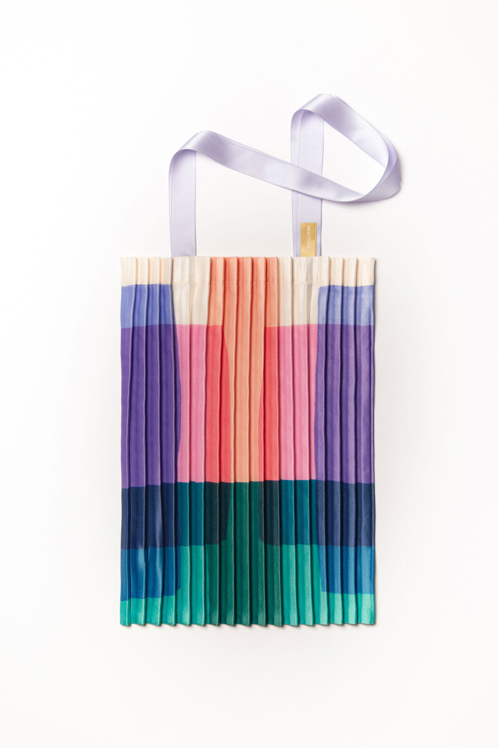 Multitudes Satin Pleated Orbetello Tote Bag