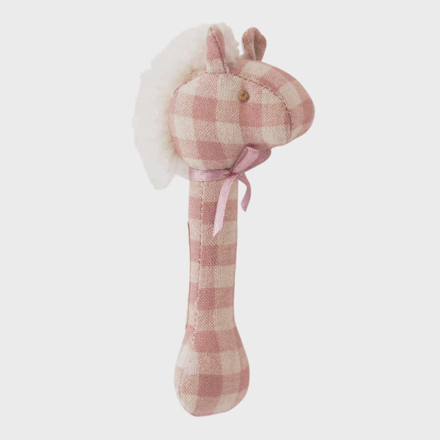 Horse Stick Rattle Rose Check