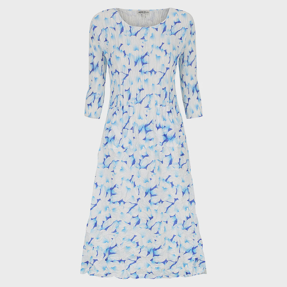 Alquema | 3/4 Sleeve Smash Pocket Dress / Ocean Foam