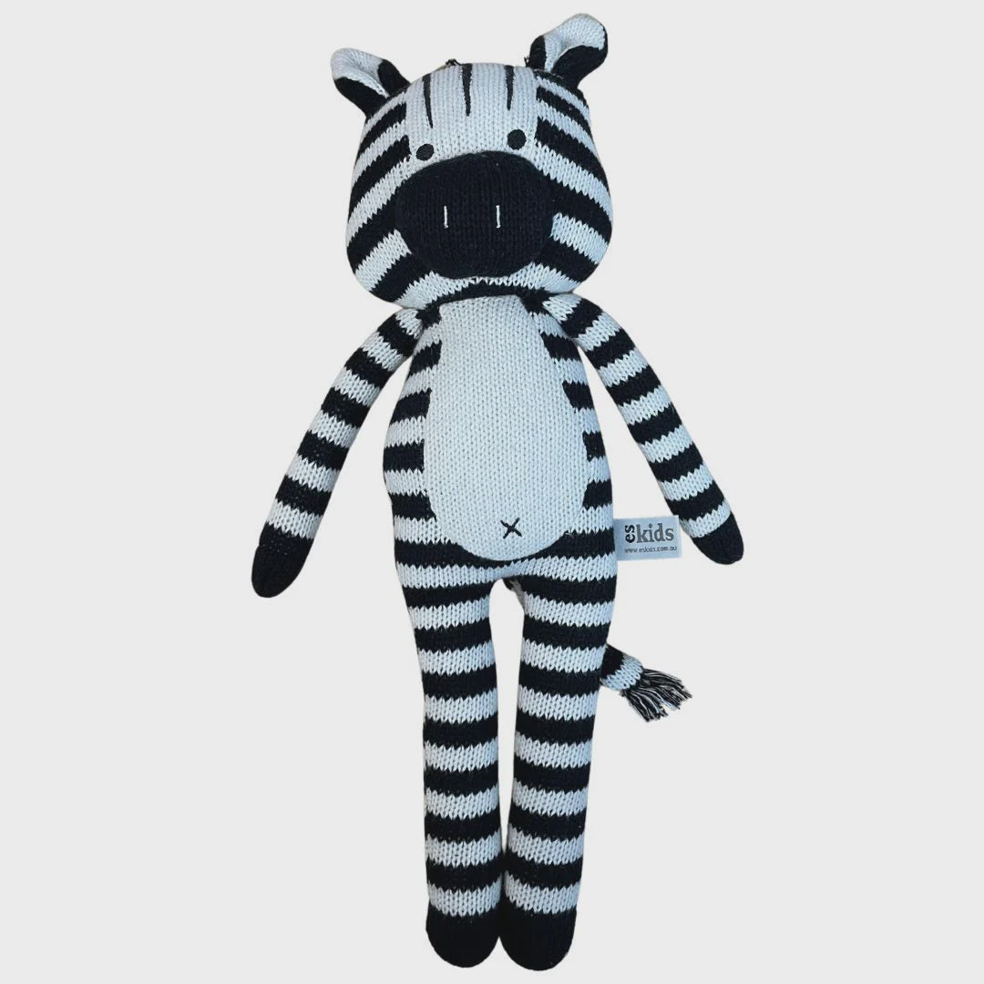 Eco Knit Animal Toy - Zebra