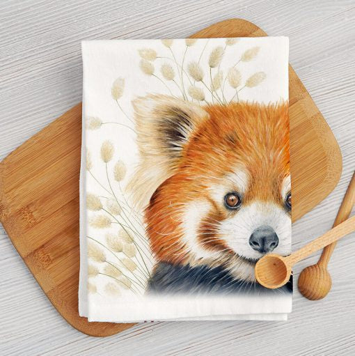 Red Panda Tea Towel