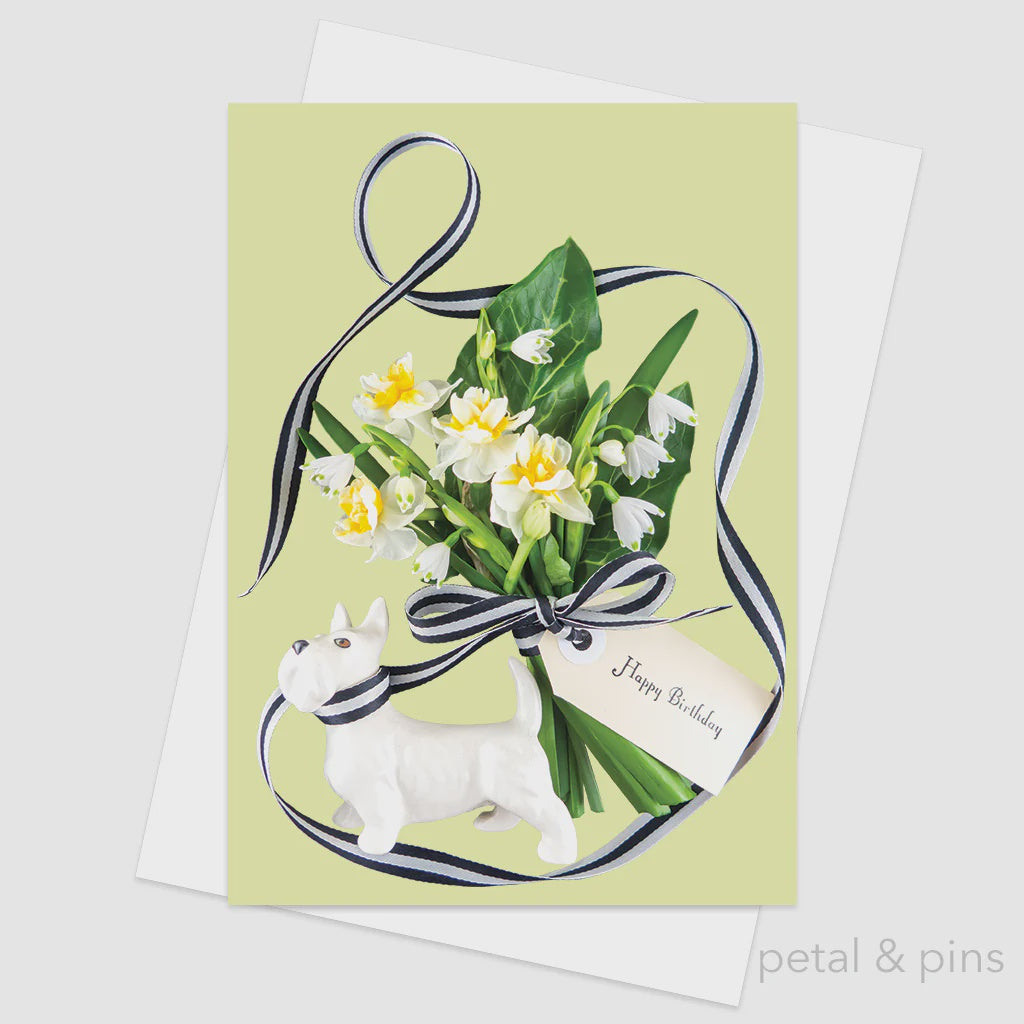 Special delivery birthday bouquet greeting card