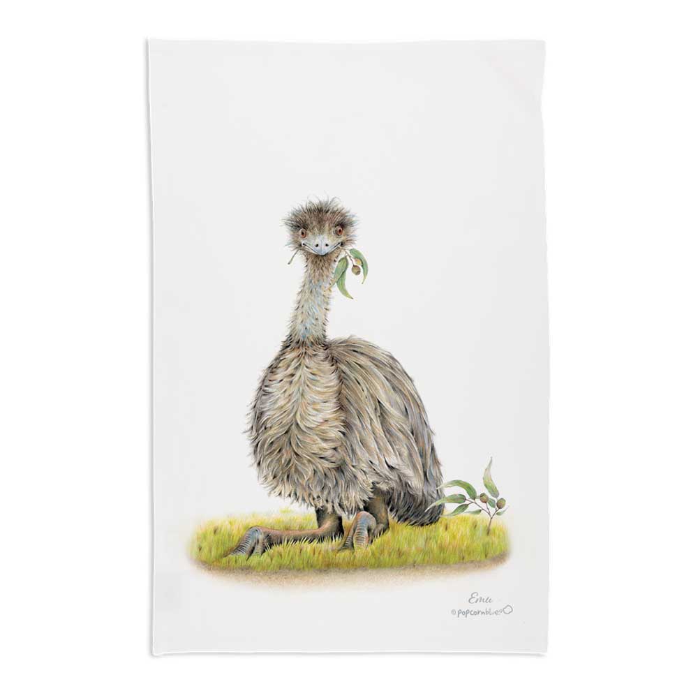 Emu tea towel