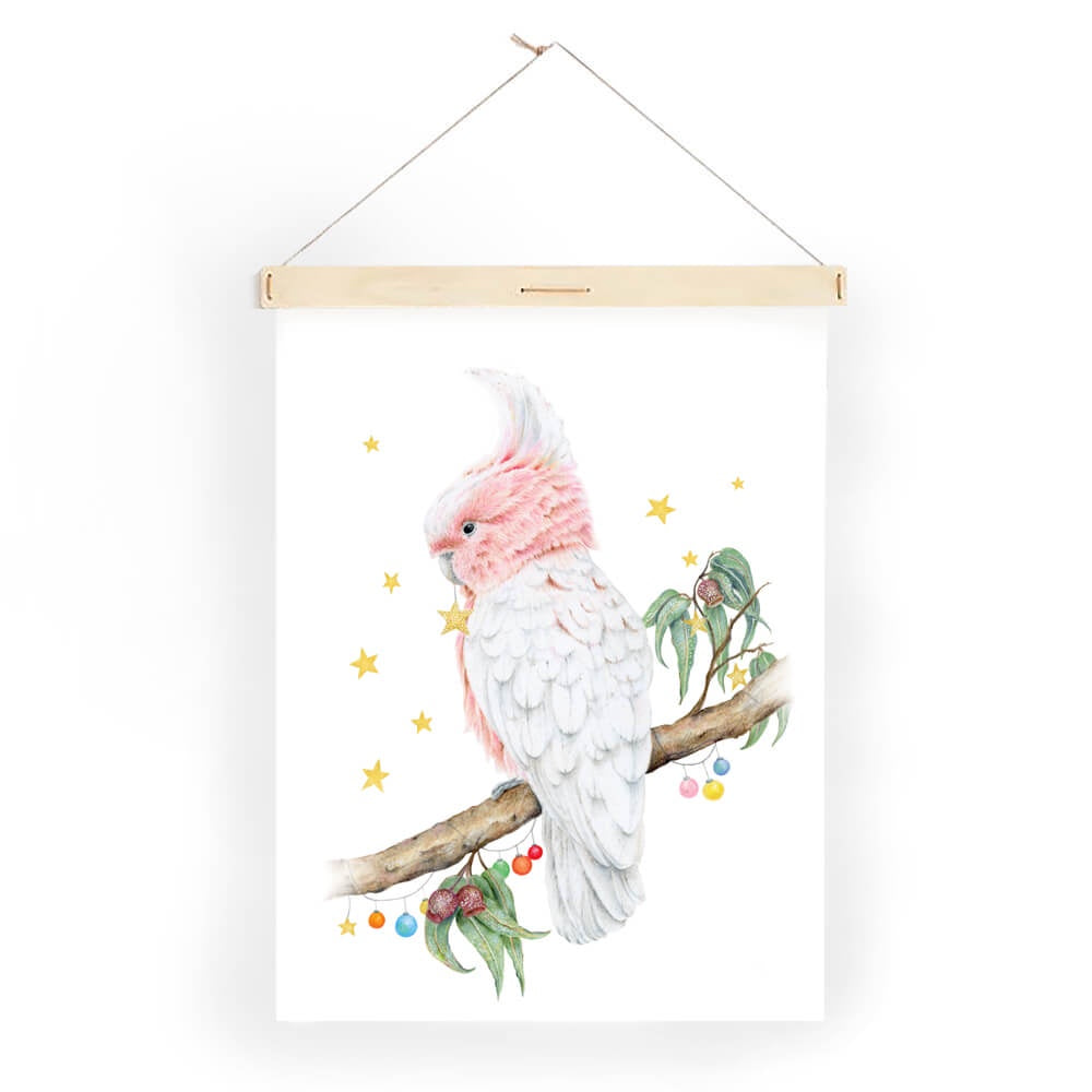 Pink Cockatoo Peace & Joy Tea Towel