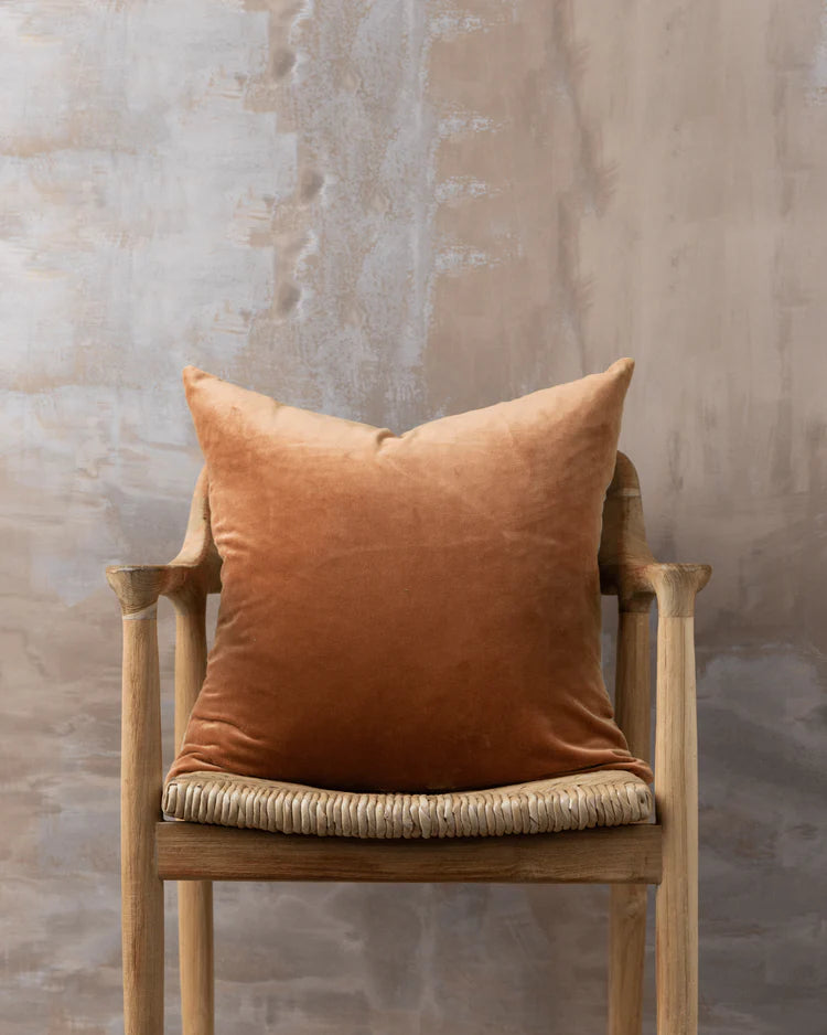 Linen/Velvet Cushion Range | Terracotta Square