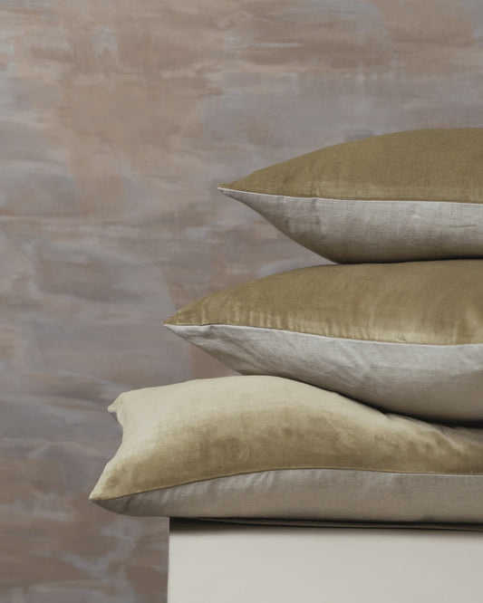 Linen/Velvet Cushion Range | Olive Square