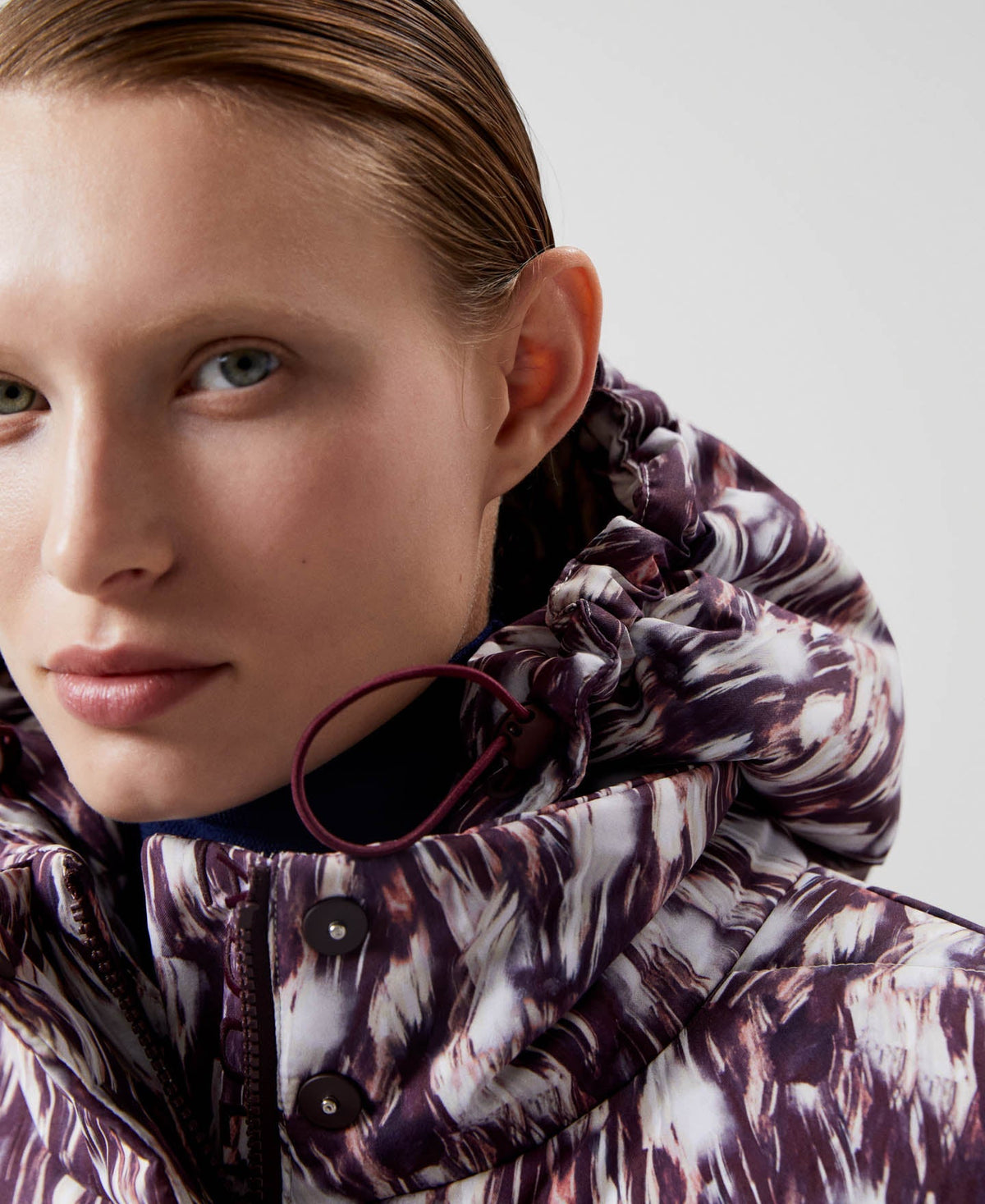 Women Short Jacket | Animal Print Padded Print Jacket by Spanish designer Adolfo Dominguez