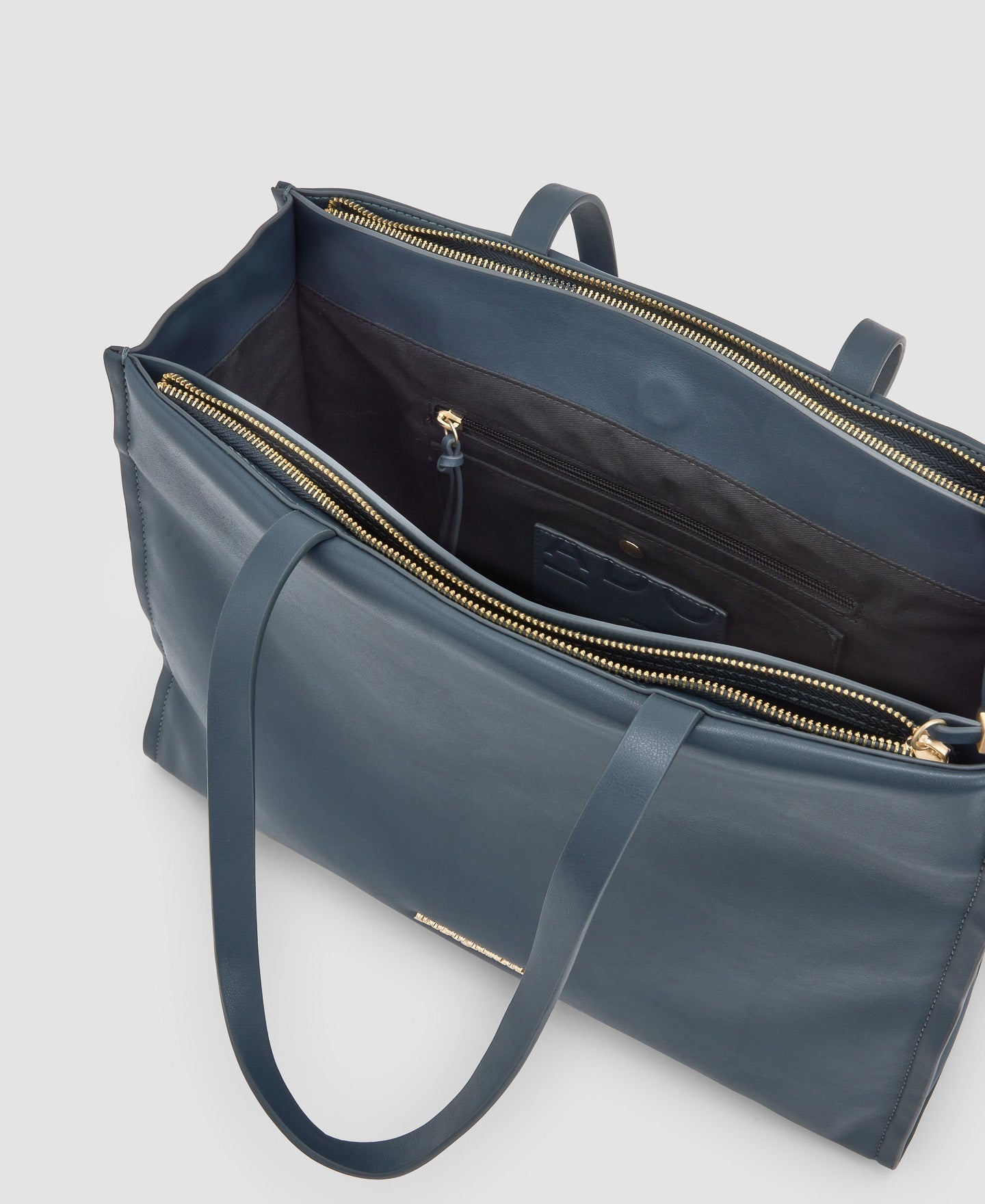 Women Bags | Anthracite Grey Recycled Material Large Shopper by Spanish designer Adolfo Dominguez