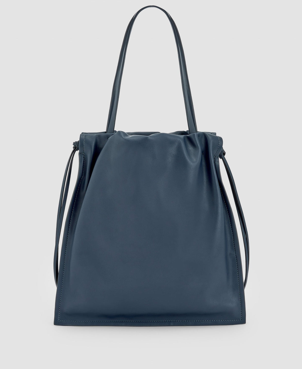 Women Bags | Anthracite Grey Recycled Material Vertical Shopper by Spanish designer Adolfo Dominguez