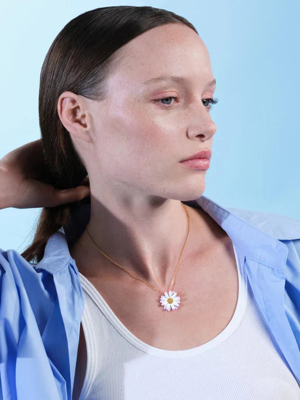 Aster Flower Thin Necklace | ARLA3061