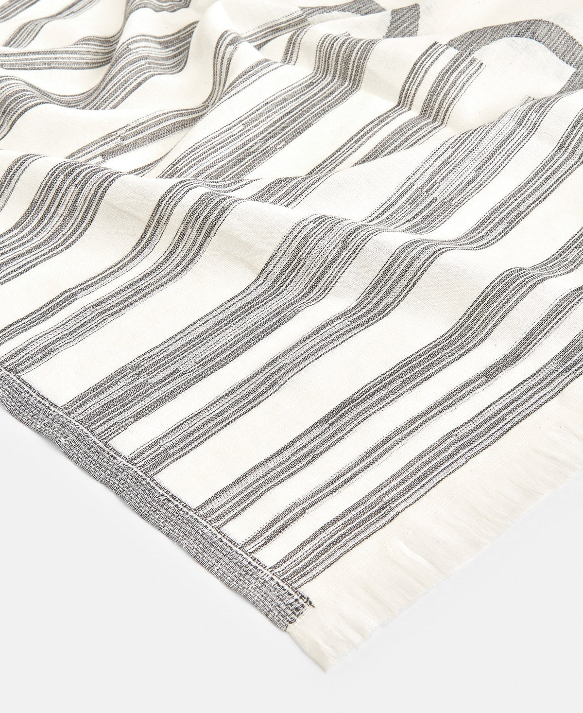 Women Shawl | Black And White Barcode Stamped Shawl by Spanish designer Adolfo Dominguez