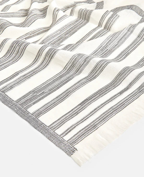 Black And White Barcode Stamped Shawl