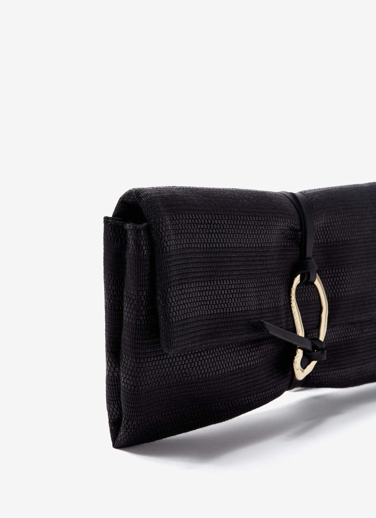 Women Bags | Black Handbag With Raffia Finish by Spanish designer Adolfo Dominguez