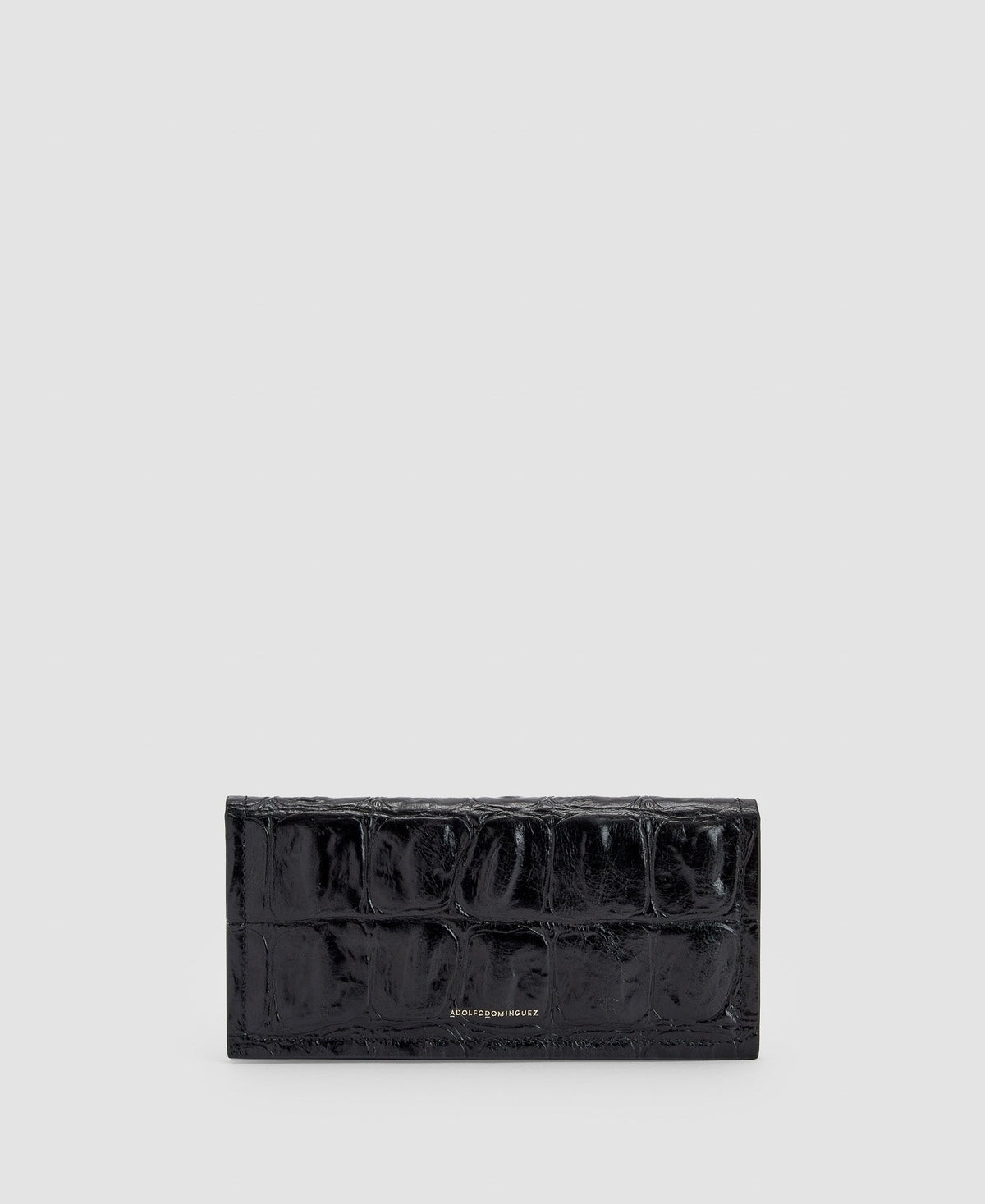 Women Wallet | Black Large Wallet In Coco Leather by Spanish designer Adolfo Dominguez