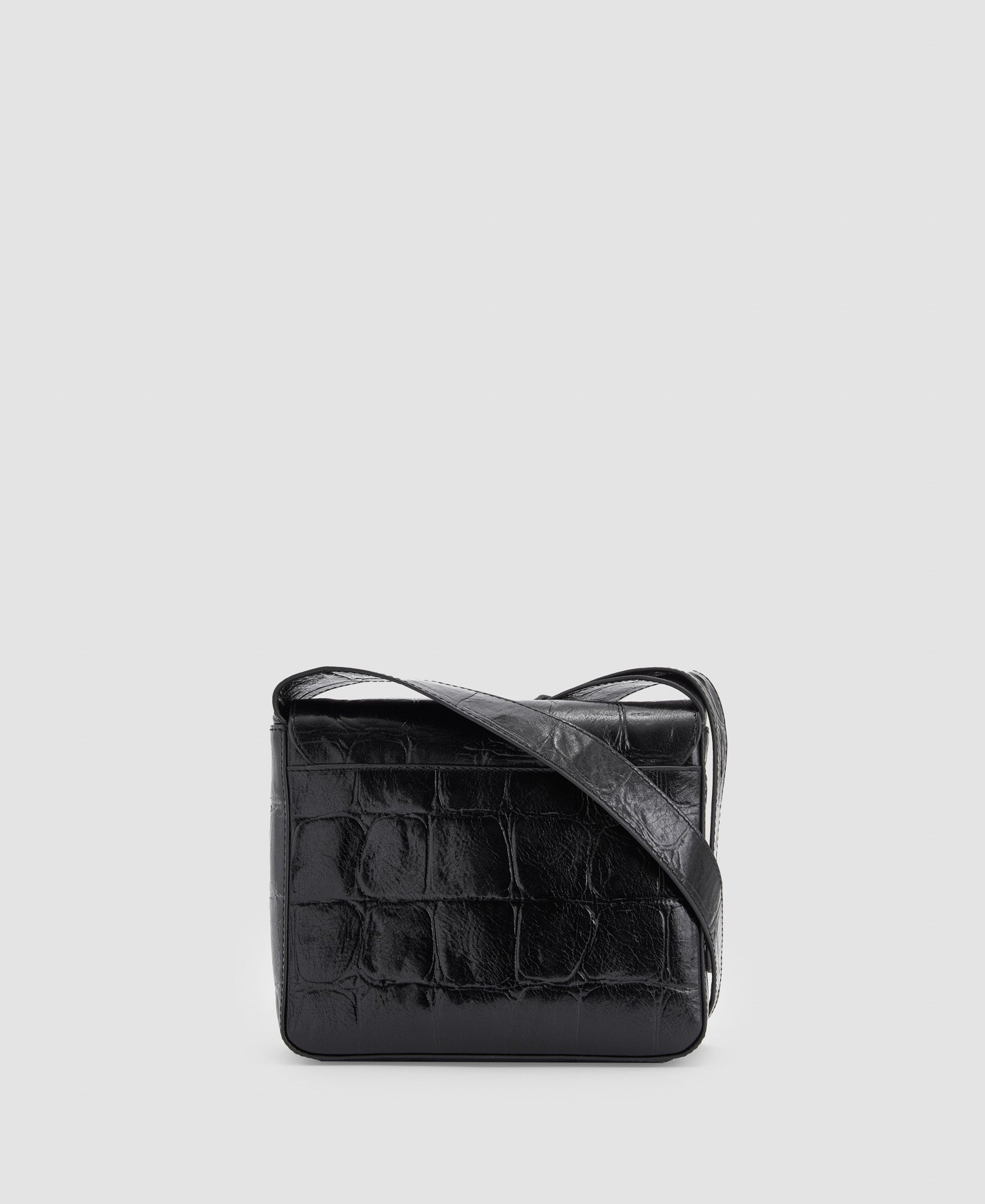 Women Leather Bag | Black Leather Shoulder Bag by Spanish designer Adolfo Dominguez
