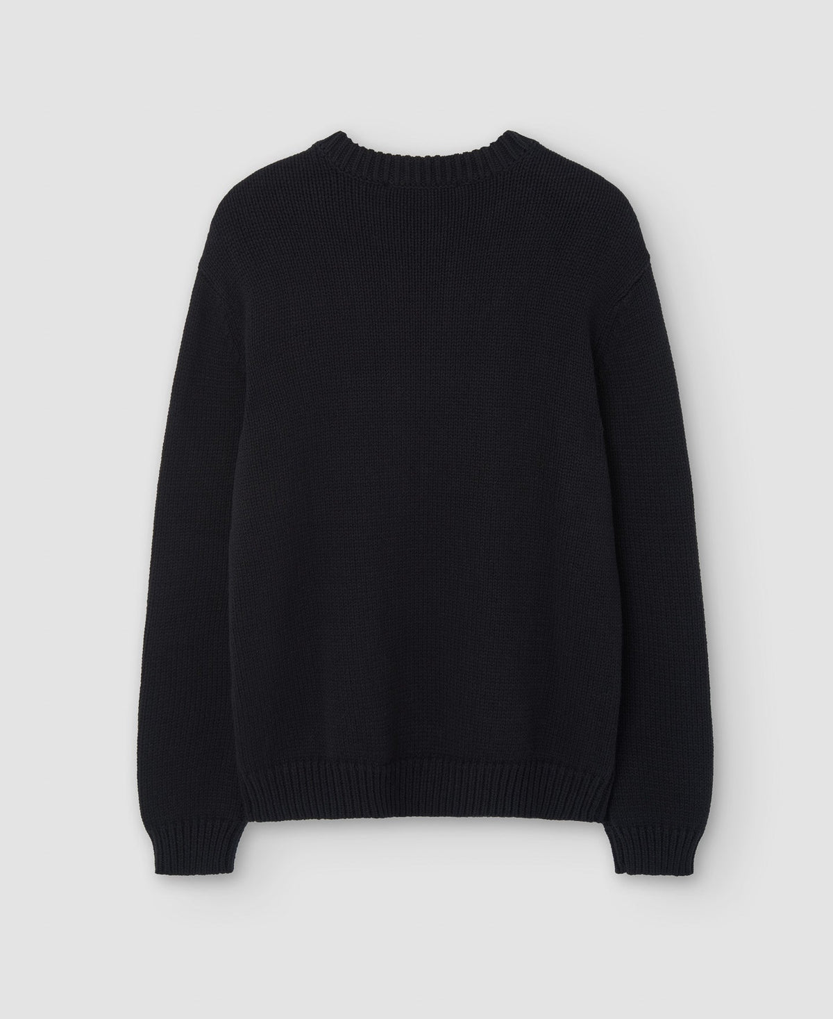 Men Jersey | Black Men Jersey Sweater by Spanish designer Adolfo Dominguez