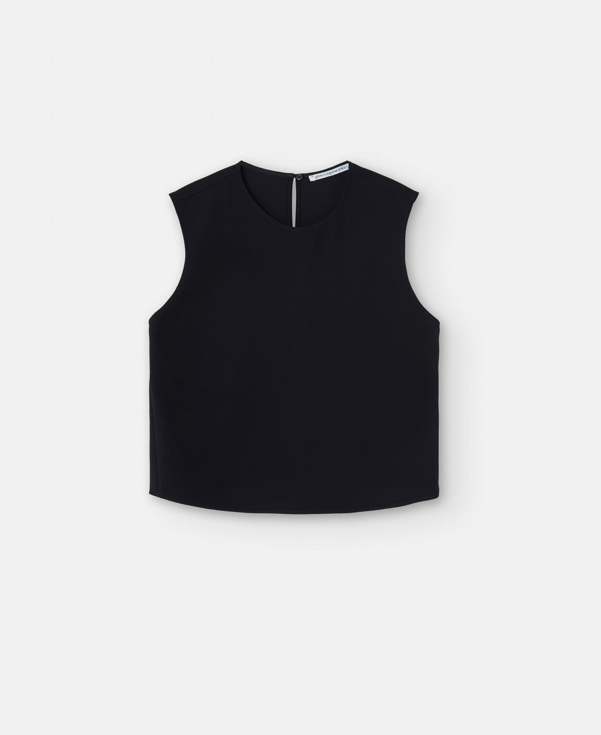 Women Top | Black Straight Top In Recycled Polyester by Spanish designer Adolfo Dominguez