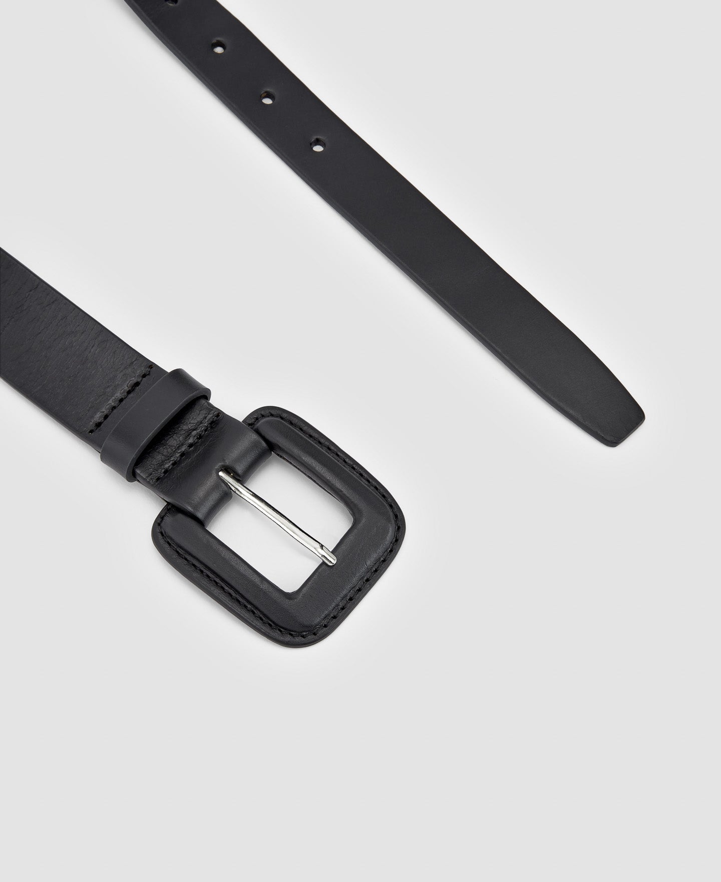 Women Belt | Black Vachetta Leather Belt by Spanish designer Adolfo Dominguez