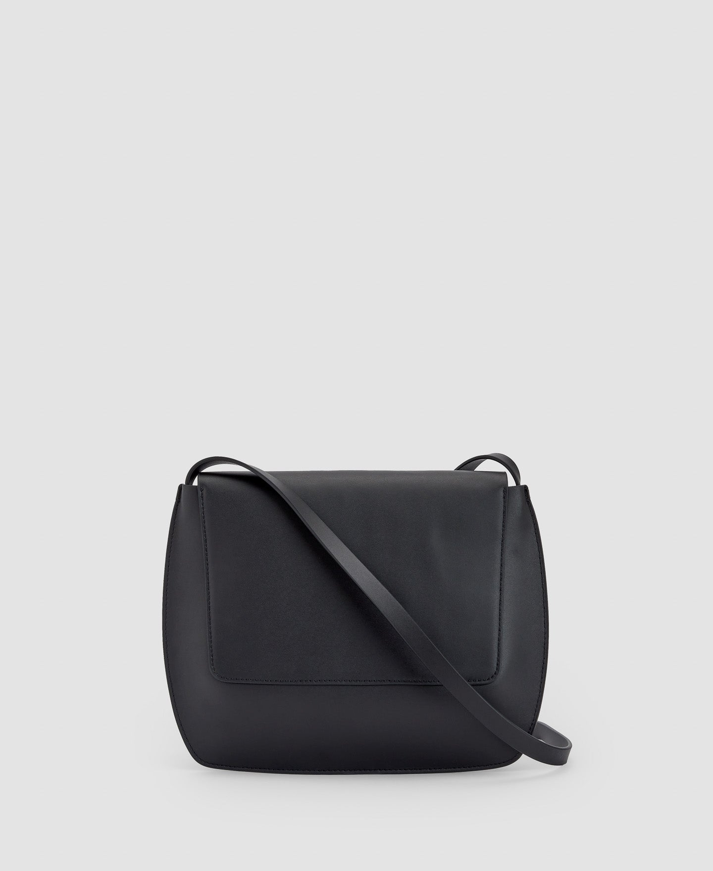Women Leather Bag | Black Vachetta Shoulder Bag by Spanish designer Adolfo Dominguez