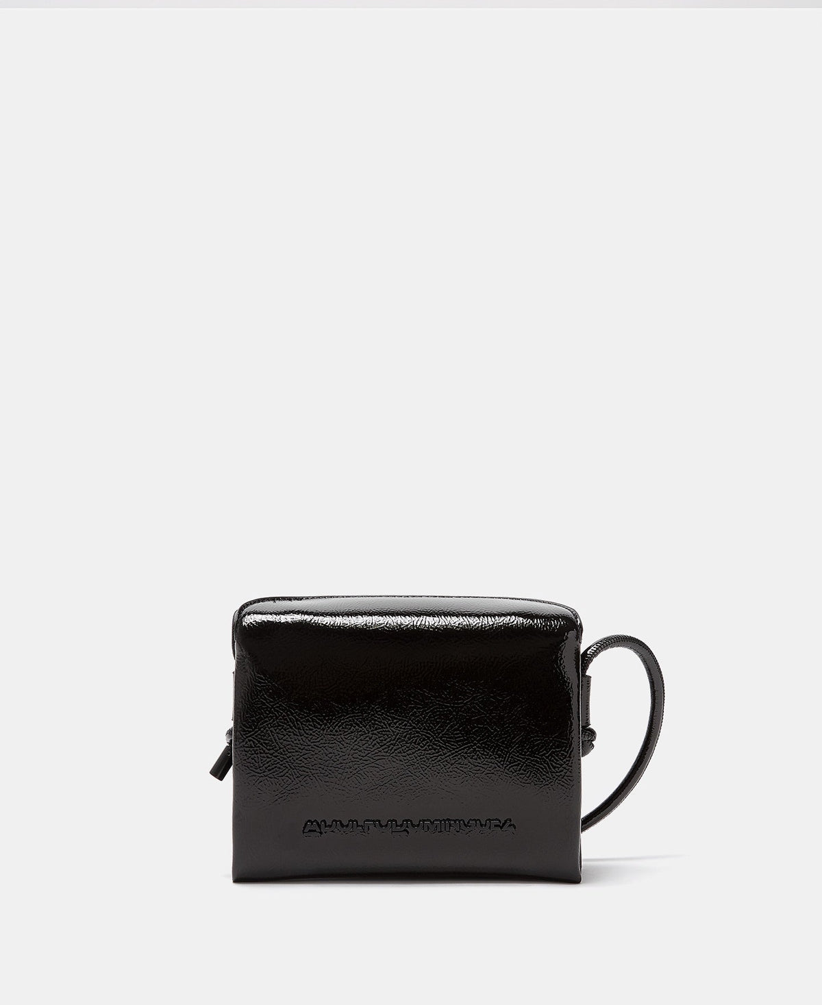 Women Bags | Black Vegan Leather Sheen Mini Crossbody Bag by Spanish designer Adolfo Dominguez