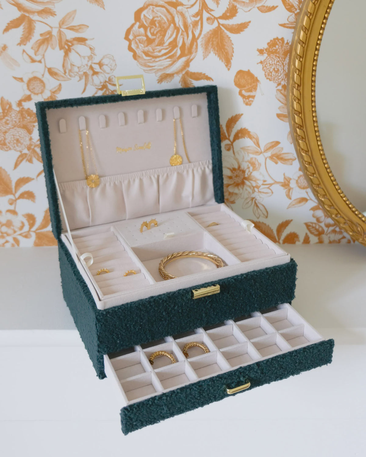 Denise Teddy Jewelry Box Dark Green