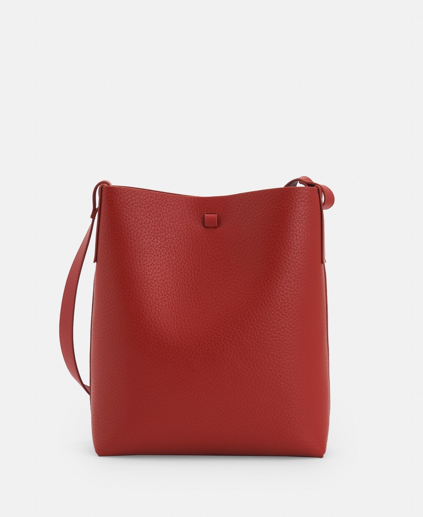 Women Bags | Brick Red Recycled Material Hobo by Spanish designer Adolfo Dominguez