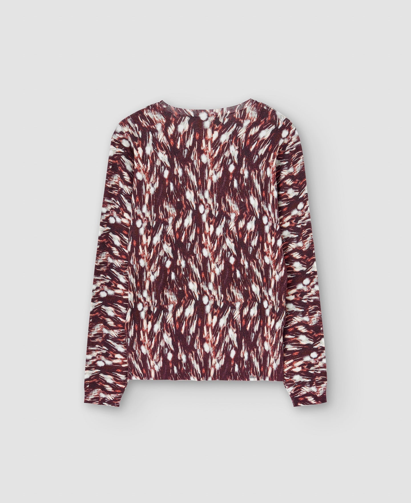 Women Jersey | Brown Print Viscose And Nylon Sweater by Spanish designer Adolfo Dominguez