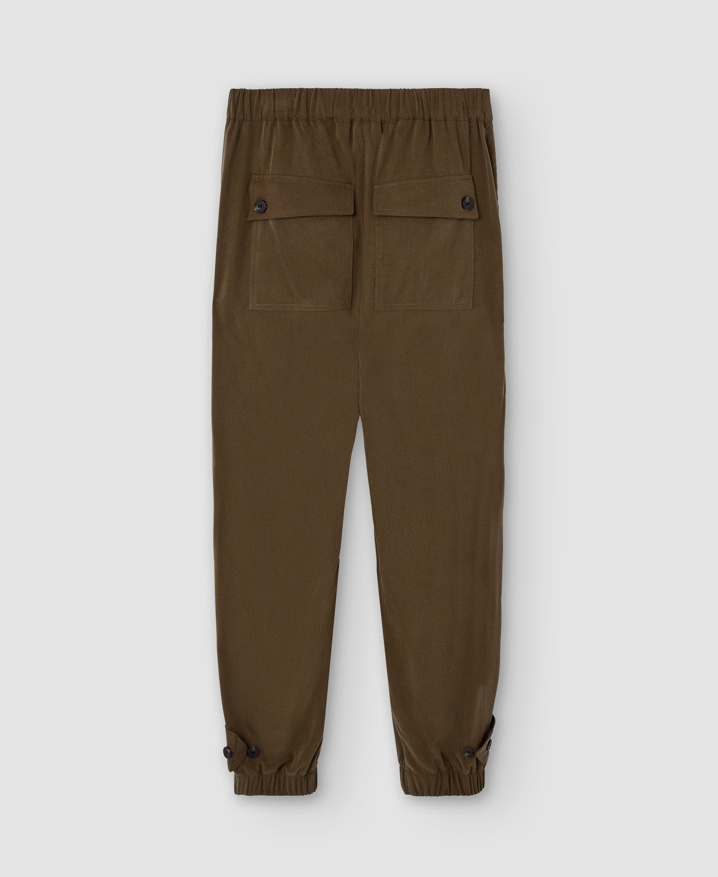 Women Trousers | Brown Responsible Lyocell Jogger Trousers by Spanish designer Adolfo Dominguez