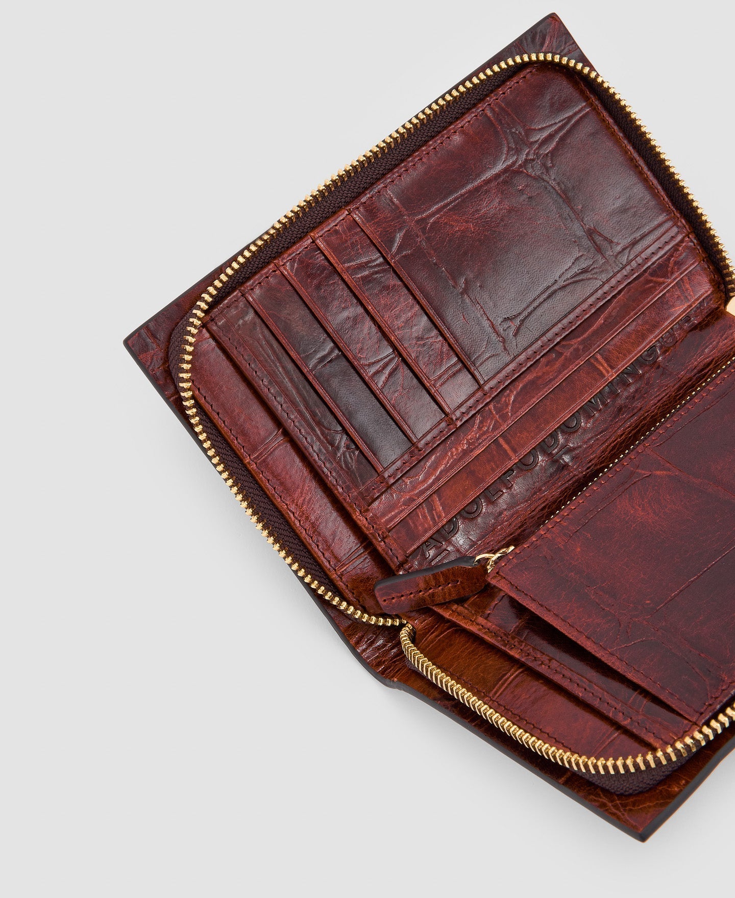 Women Wallet | Brown Small Wallet In Coco Leather by Spanish designer Adolfo Dominguez
