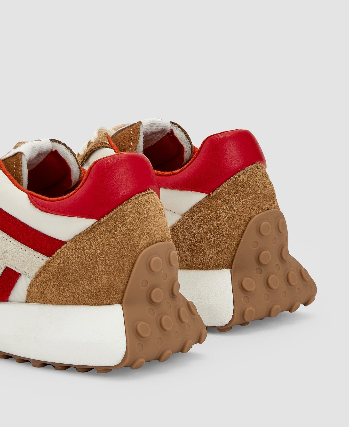 Women Shoes | Camel Suede And Nappa Leather Sneaker by Spanish designer Adolfo Dominguez