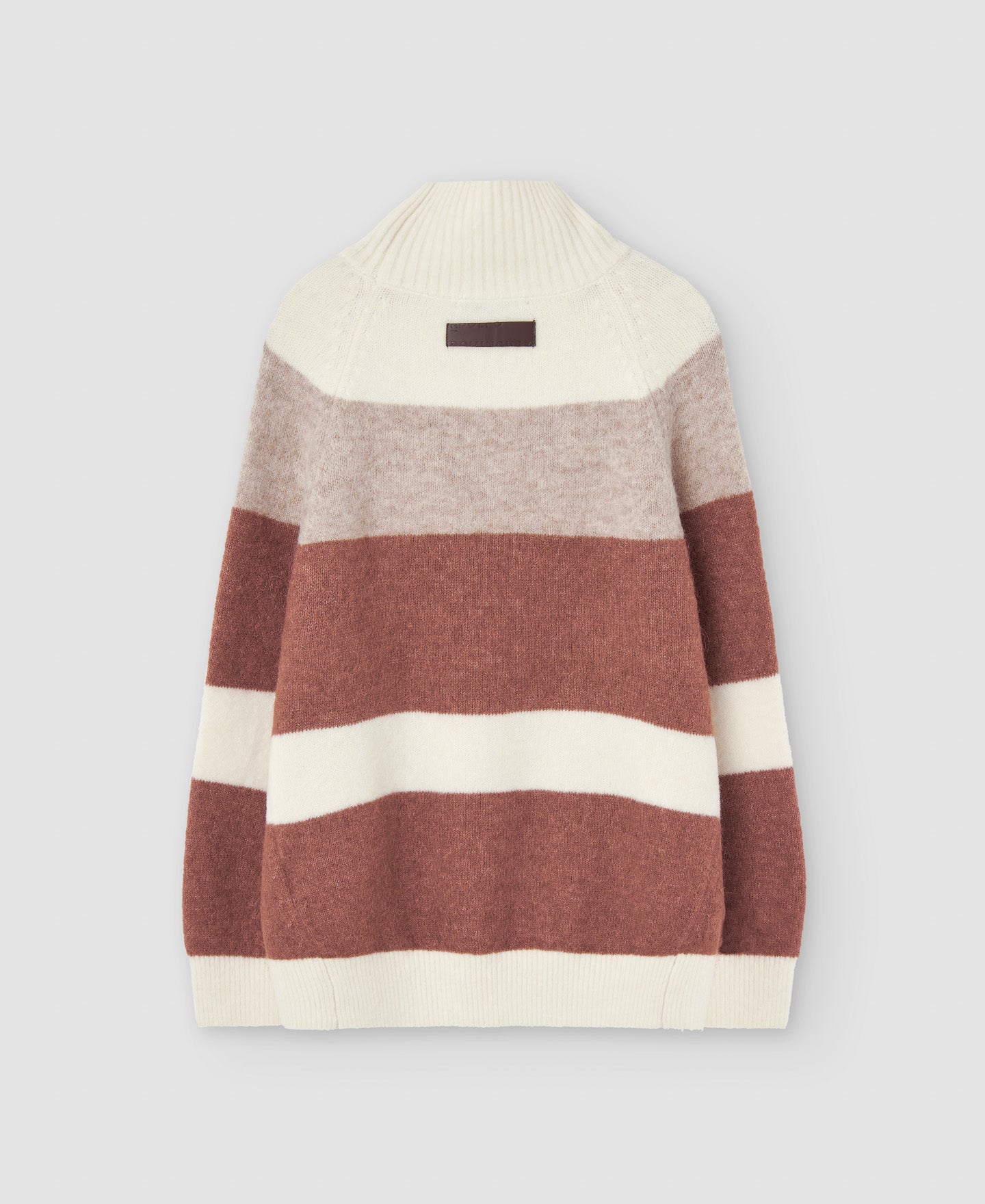 Women Jersey | Camel/Ecru Sweater by Spanish designer Adolfo Dominguez