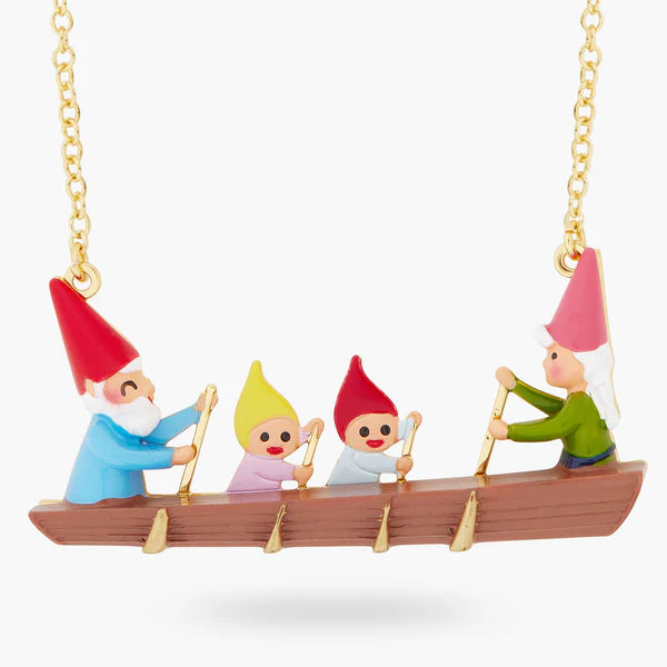 Canoeing Toadstool Family Statement Necklace | ascp3061
