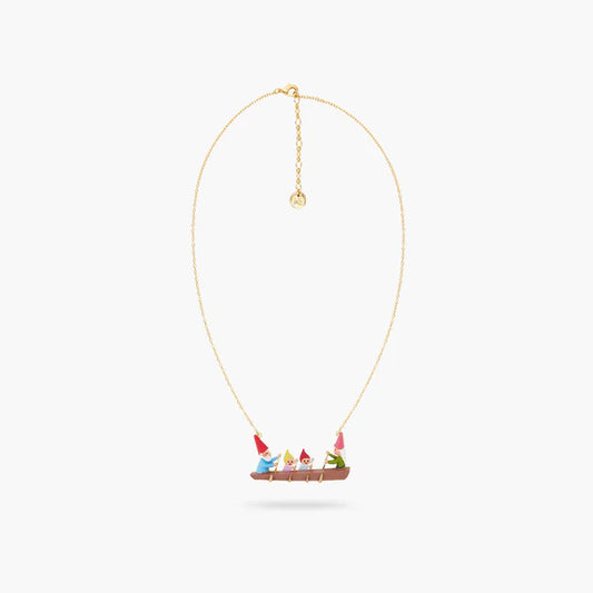 Canoeing Toadstool Family Statement Necklace | ASCP3061