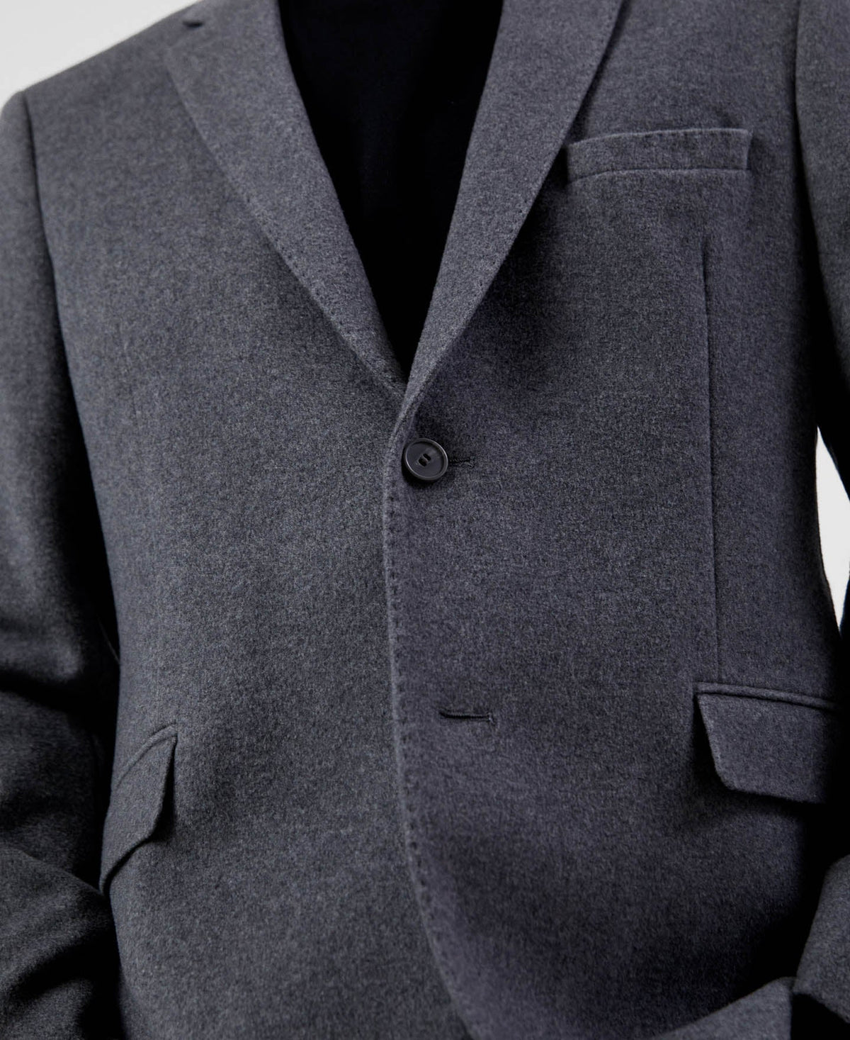 Men Structured Jacket | Charcoal Grey Jacket by Spanish designer Adolfo Dominguez
