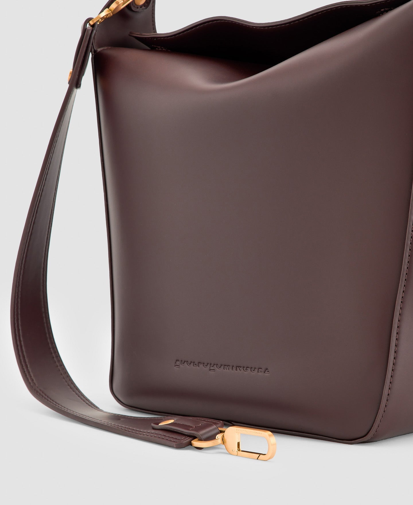 Women Bags | Chocolate Recycled Material Hobo by Spanish designer Adolfo Dominguez
