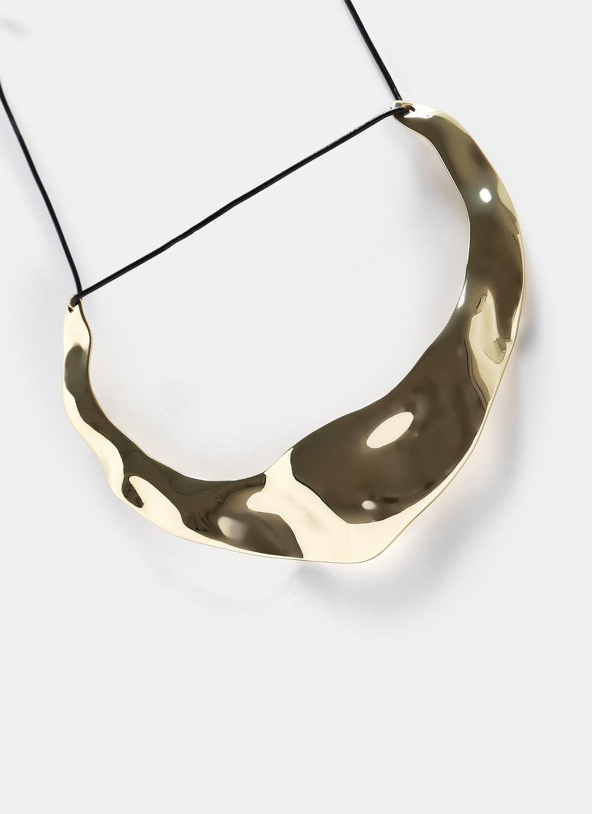 Women Necklace | Cord Neckalce With Organic Metal Pen by Spanish designer Adolfo Dominguez