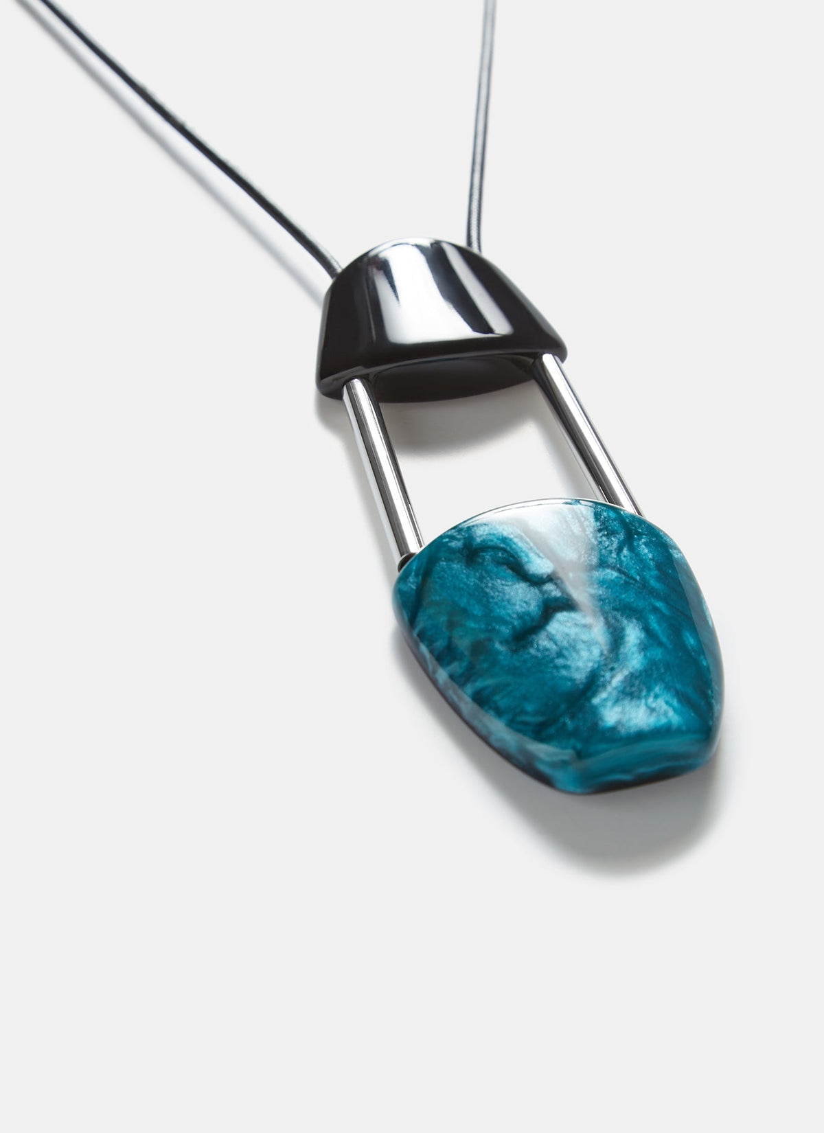 Women Necklace | Cord Necklace With Double Pendant by Spanish designer Adolfo Dominguez