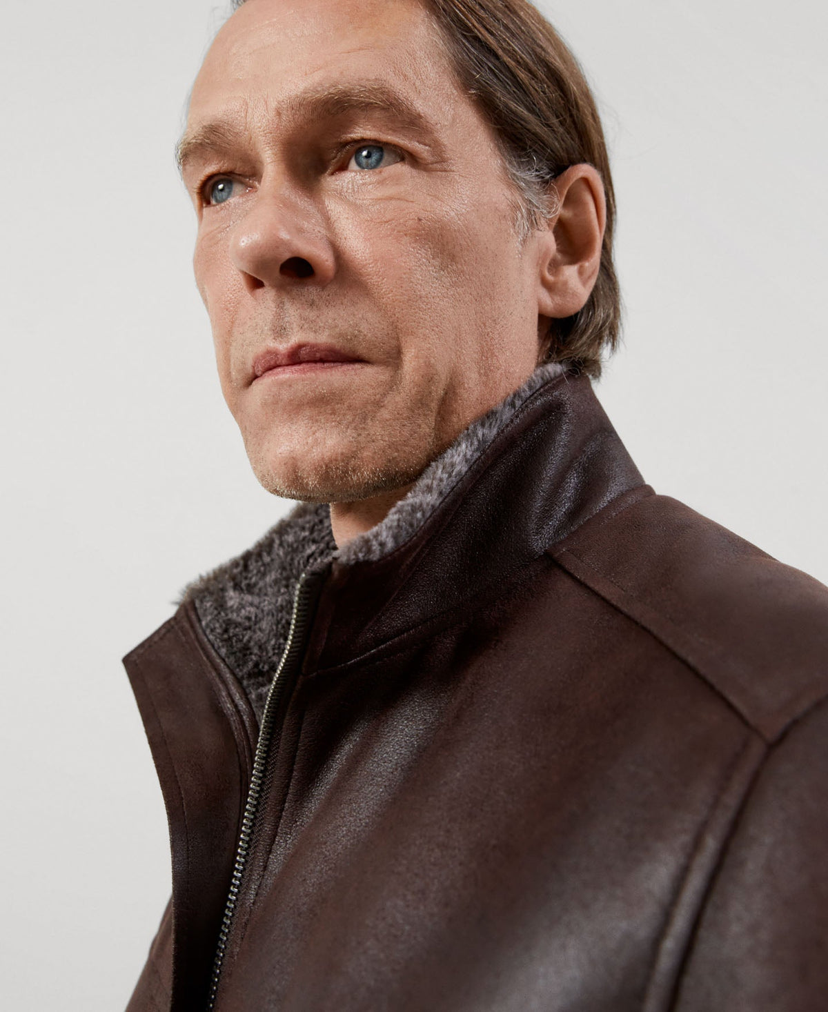 Men Ecoleather | Dark Brown Jacket by Spanish designer Adolfo Dominguez
