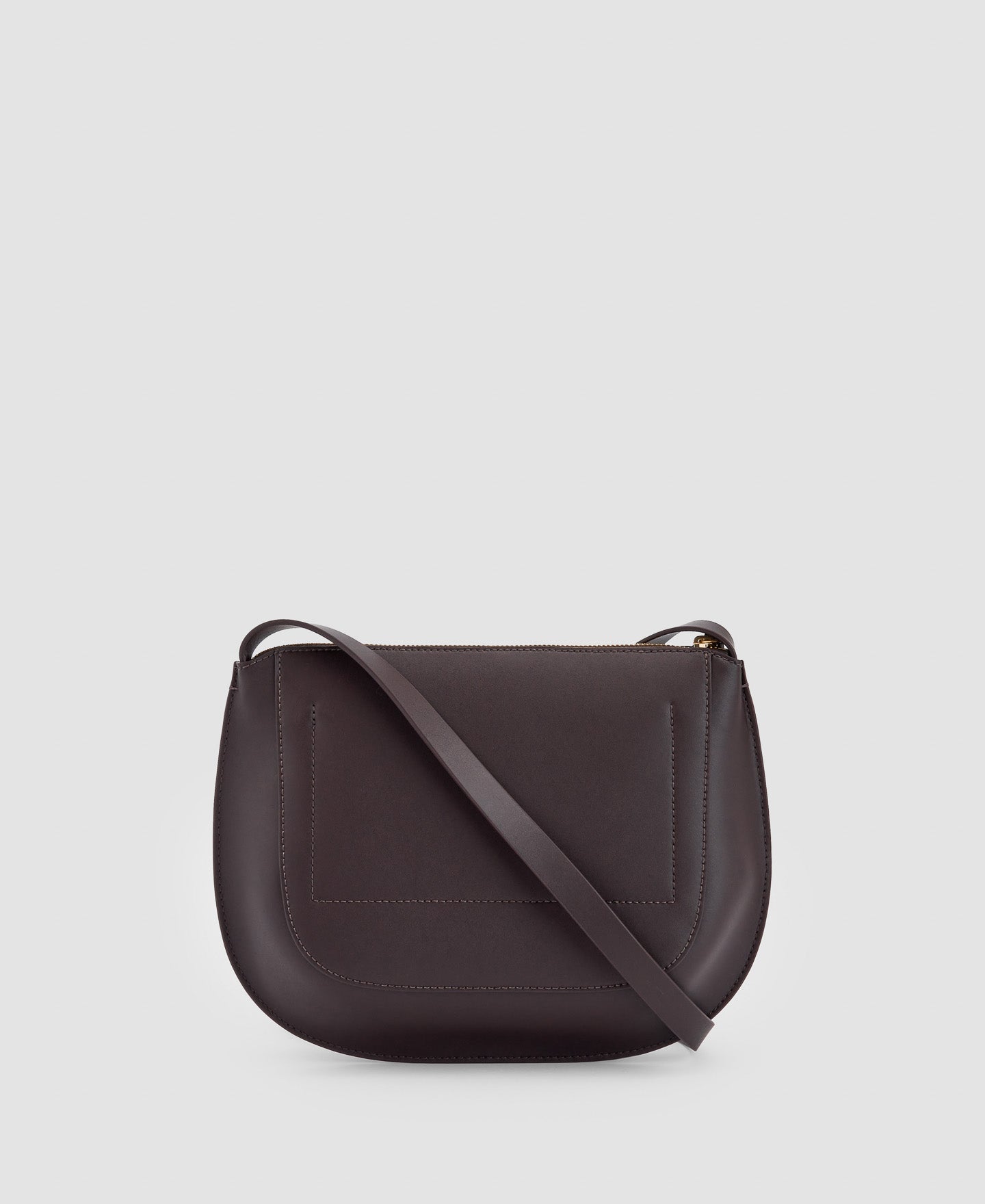 Women Leather Bag | Dark Brown Responsible Vachetta Shoulder Bag by Spanish designer Adolfo Dominguez