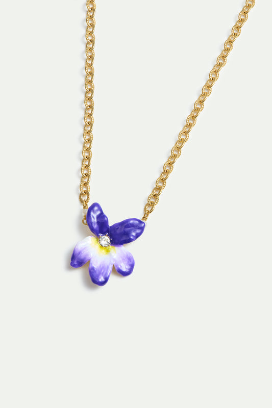 Violet And Faceted Crystal Necklace alternate view