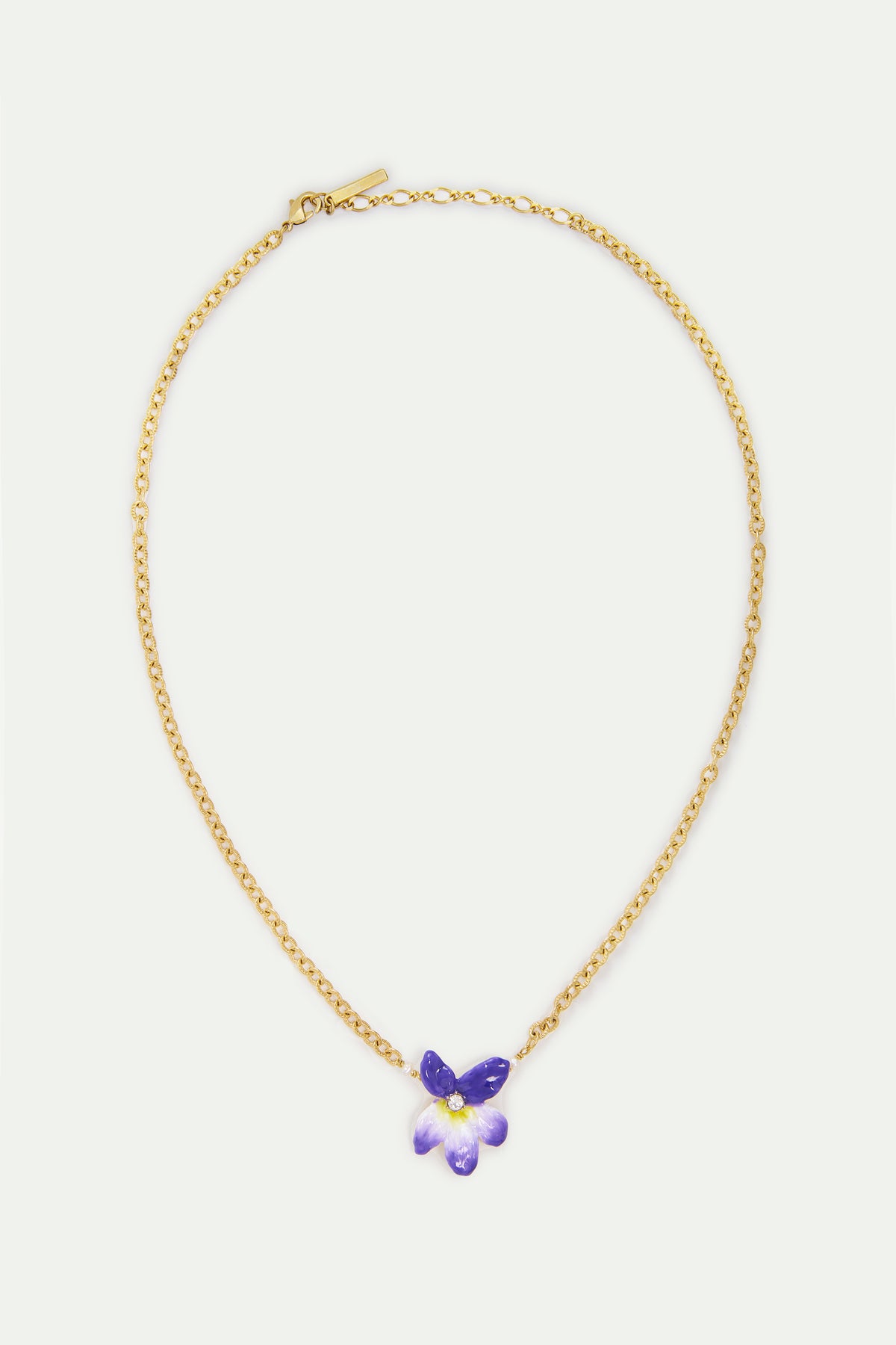 Violet And Faceted Crystal Necklace detail view
