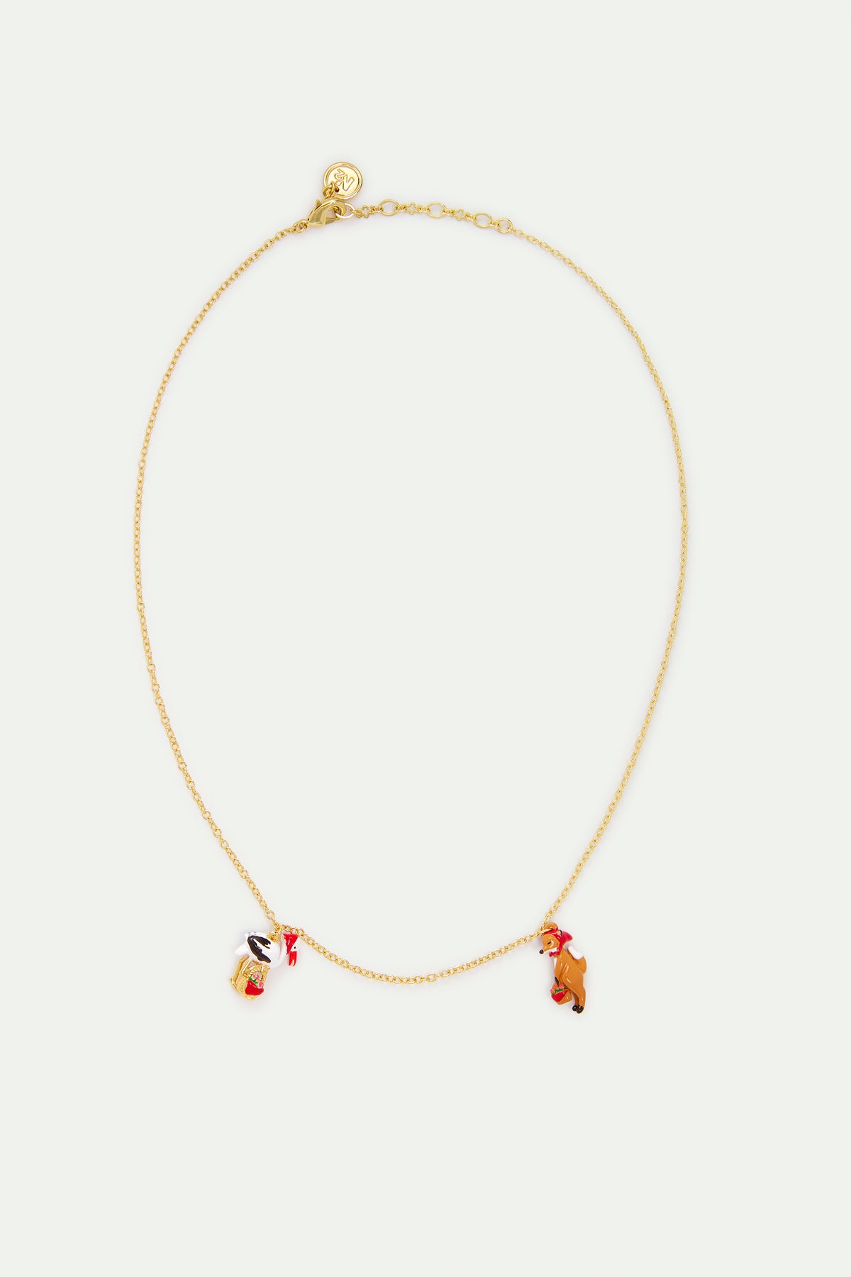 The Fox And The Stork Fine Necklace detail view
