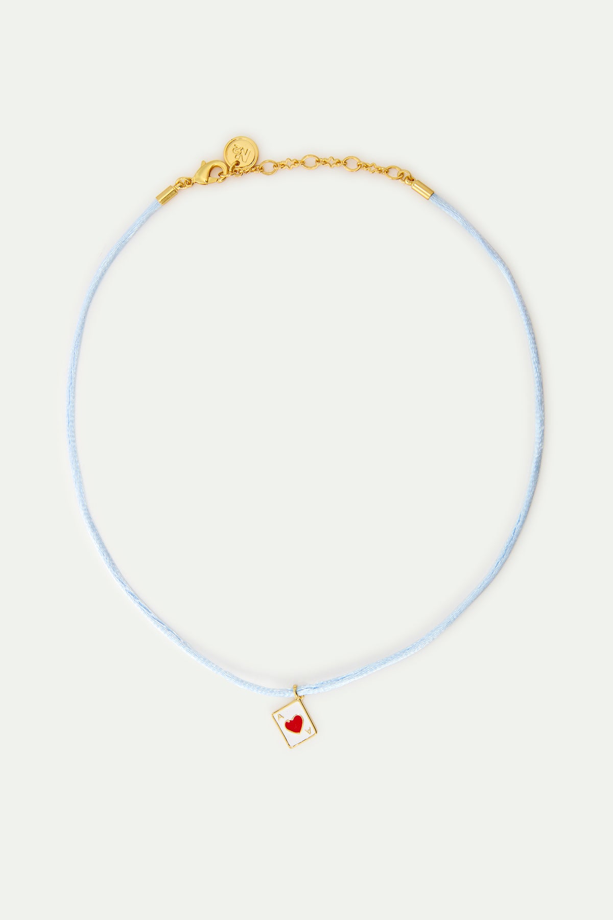 Heart Card Pendant Necklace detail view