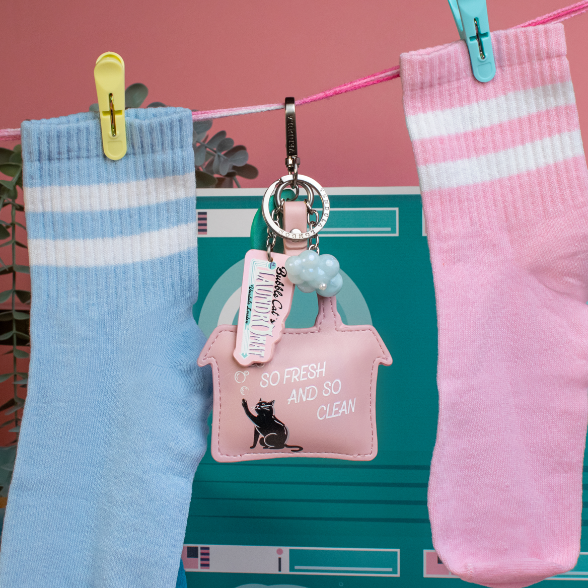 Bubble Cats Key Charm