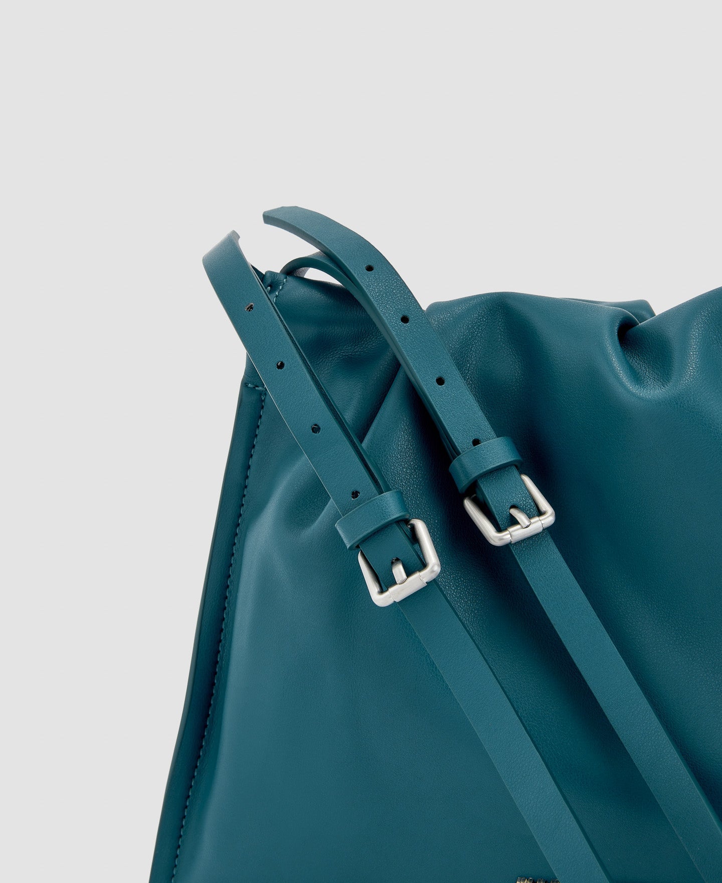 Women Bags | Emerald Green Recycled Material Shoulder Bag by Spanish designer Adolfo Dominguez