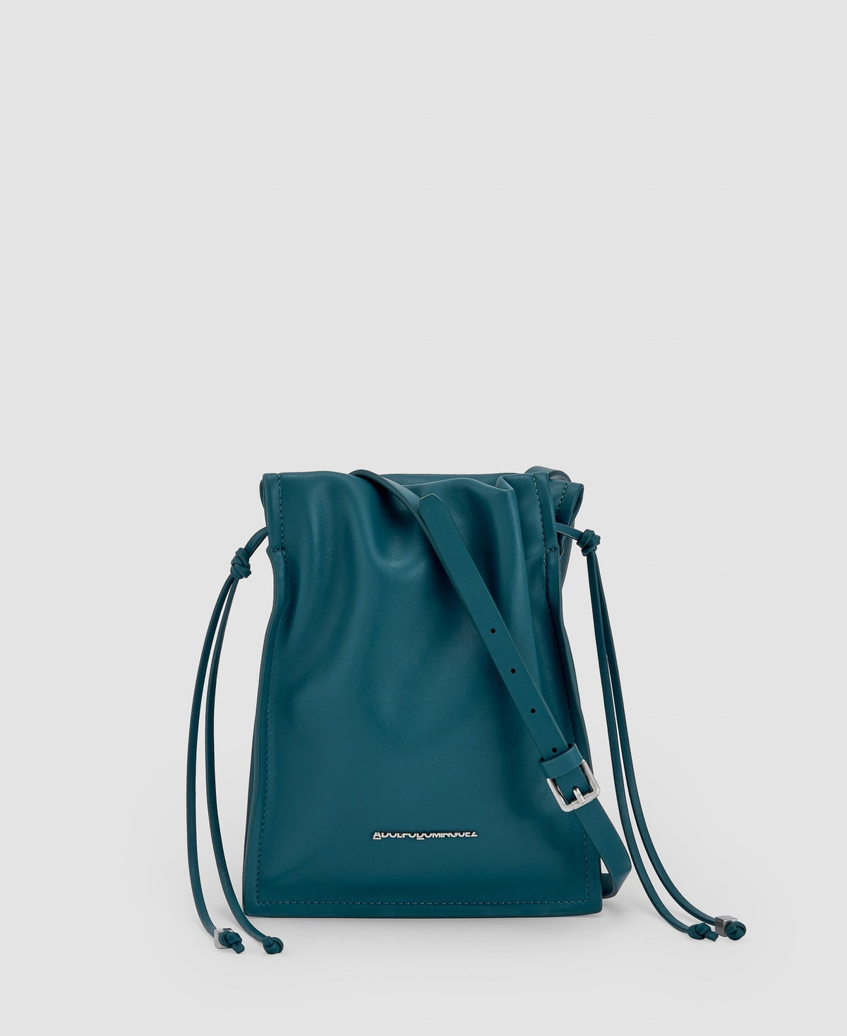 Women Bags | Emerald Green Recycled Material Small Shoulder Bag by Spanish designer Adolfo Dominguez