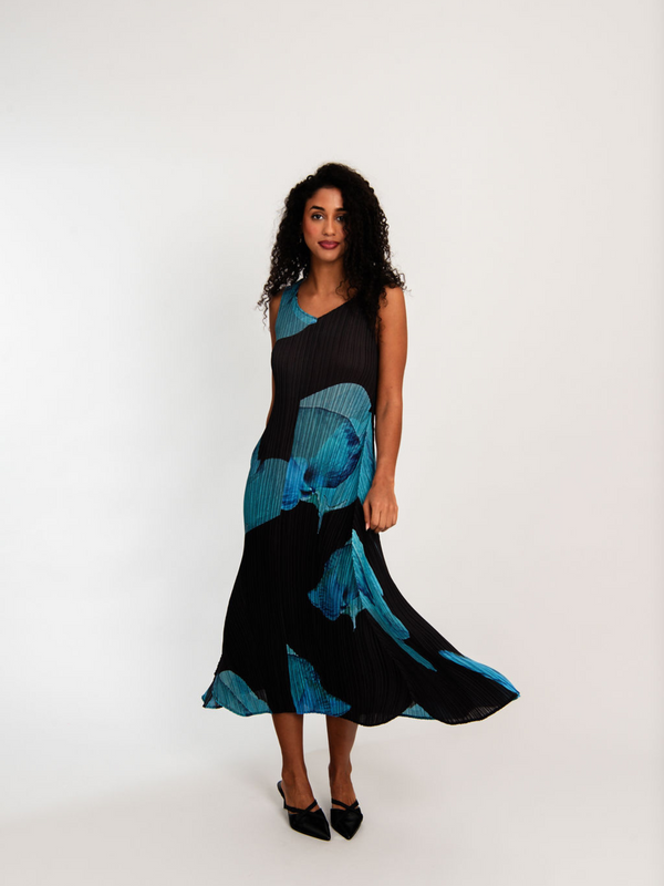 Alquema | Long Estrella Dress / Aqua Pea